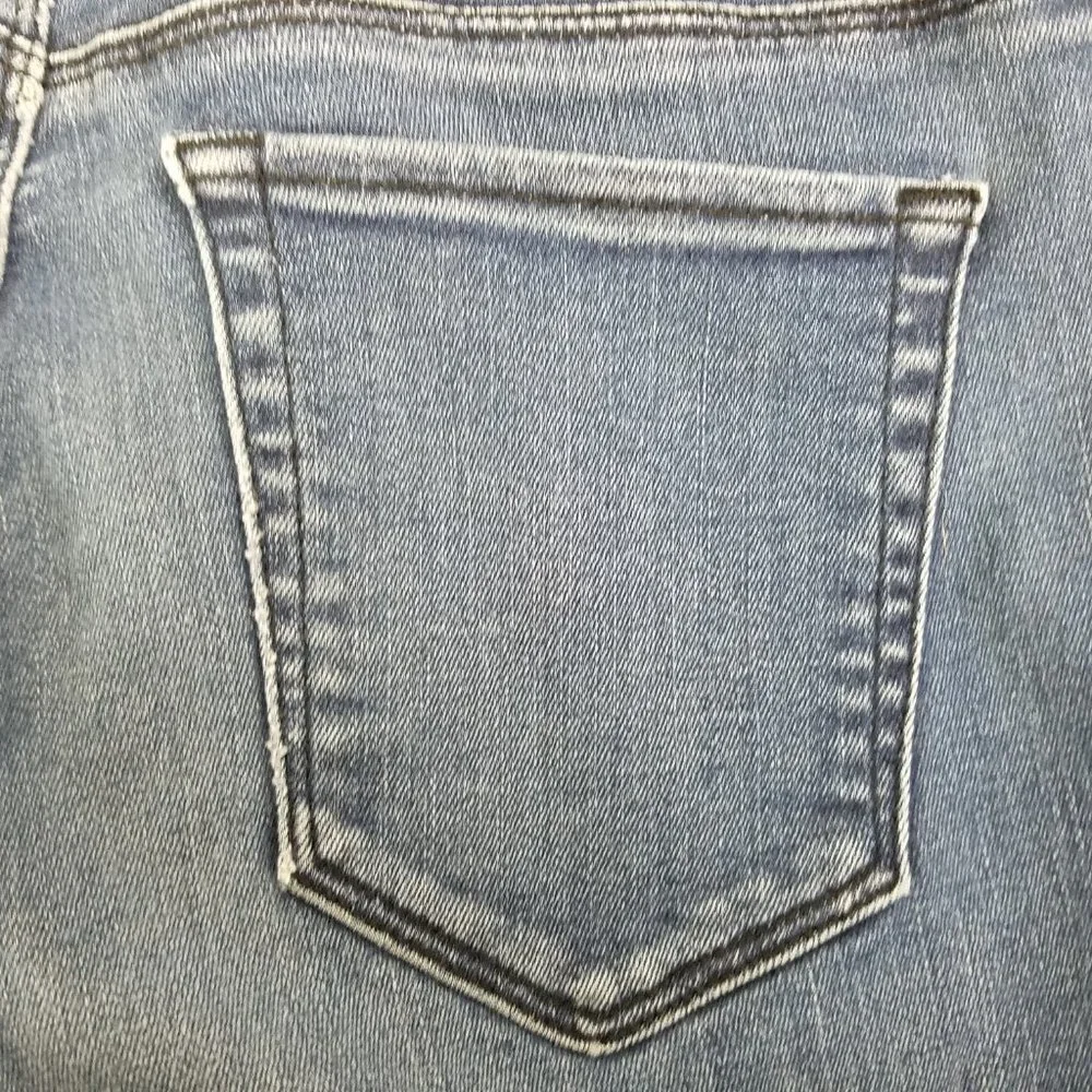 Pacsun Jeans Womens 26 Long Mid Rise Blue Denim Jegging Destroyed Medium Wash‎